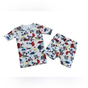 Hanna Andersson Size 110, 5, Colorful Star Wars Ships Vehicle Short John Pajamas
